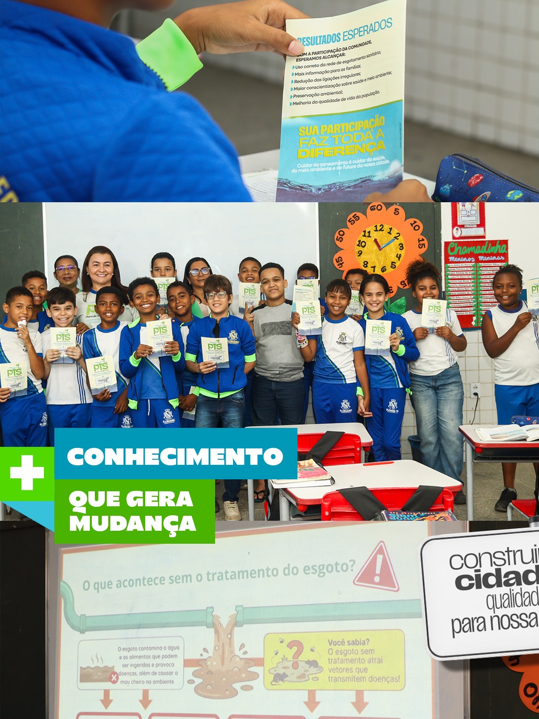 PTS leva orientações sobre saneamento a estudantes de Floriano - Divulgação/ASCOMPTS leva orientações sobre saneamento a estudantes de Floriano - Divulgação/ASCOM