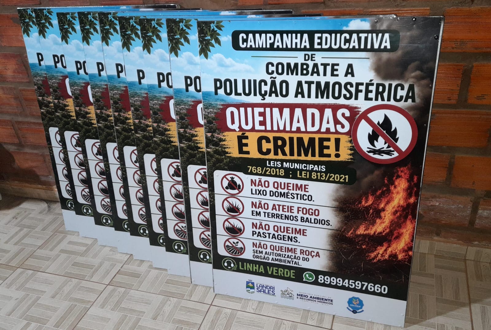Campanha alerta população de Landri Sales sobre riscos das queimadas - Divulgação/ASCOMCampanha alerta população de Landri Sales sobre riscos das queimadas - Divulgação/ASCOM