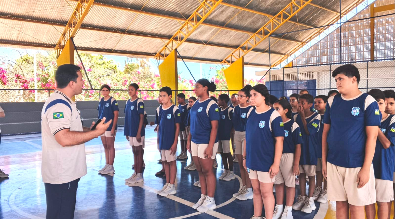 Prefeito Luciano destaca importância do Pelotão Mirim em Hugo Napoleão