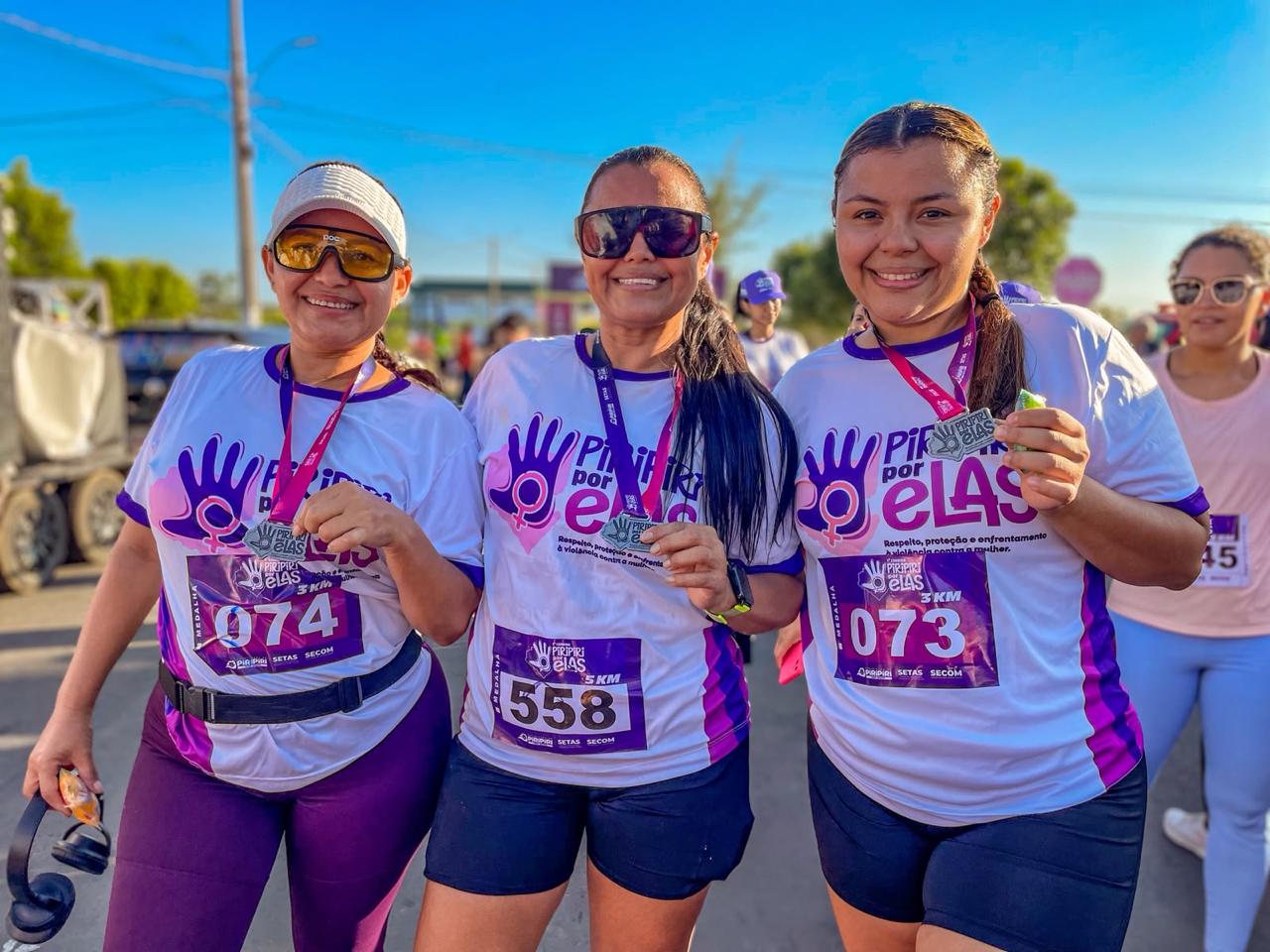 Corrida pelo fim da violência contra a mulher em Piripiri - Divulgação/ASCOMCorrida pelo fim da violência contra a mulher em Piripiri - Divulgação/ASCOM