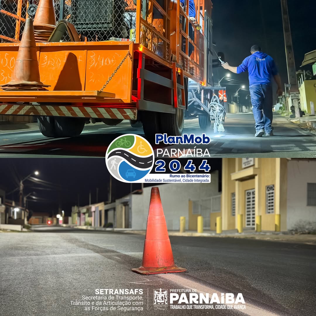 Parnaíba amplia sinalização de vias - Divulgação/ASCOMParnaíba amplia sinalização de vias - Divulgação/ASCOM