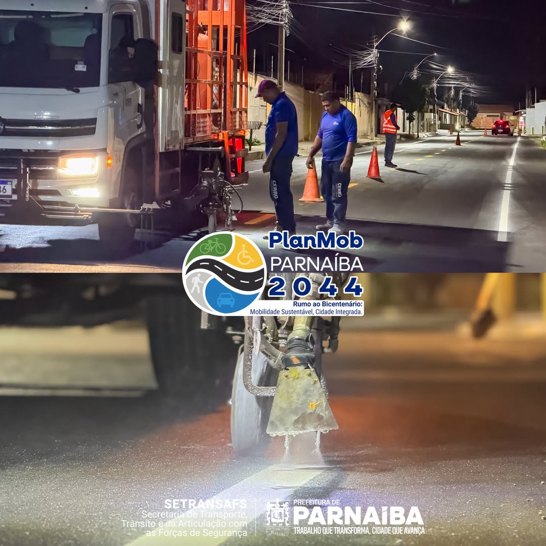 Parnaíba amplia sinalização de vias - Divulgação/ASCOMParnaíba amplia sinalização de vias - Divulgação/ASCOM