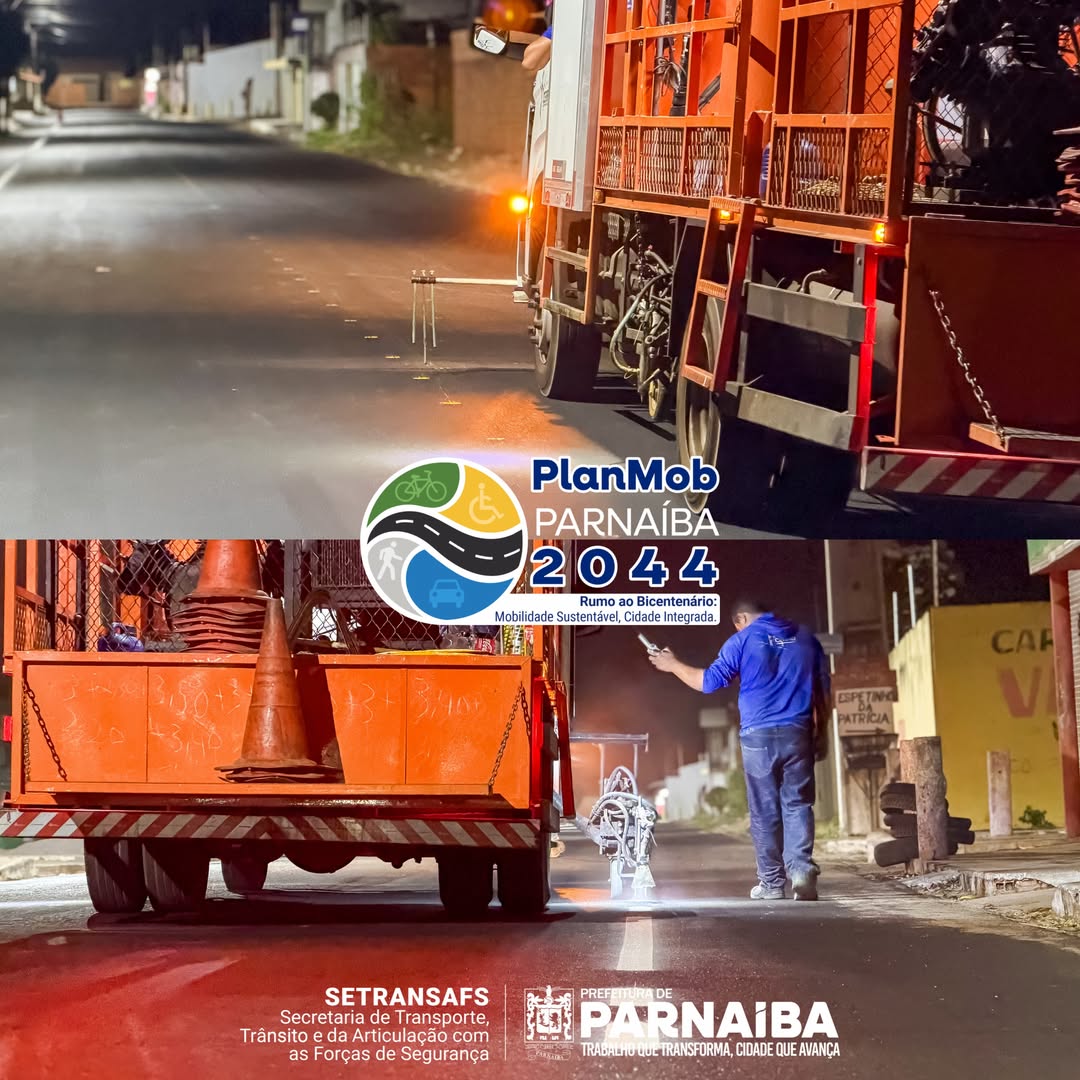Parnaíba amplia sinalização de vias - Divulgação/ASCOM
