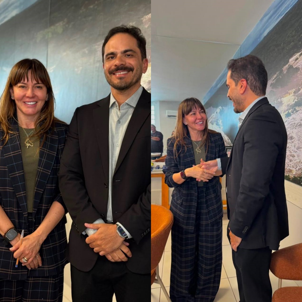 Prefeita Ivanária Sampaio recebe em seu gabinete visita institucional do promotor Thiago Queiroz de Brito | Divulgação/Ascom