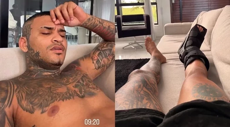 Anderson Neiff sofre acidente e cancela show 5 meses após ser baleado: “Muita dor”