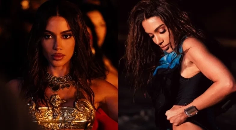 Anitta exibe tatuagem intima ao posar de maiô cavado em novas fotos