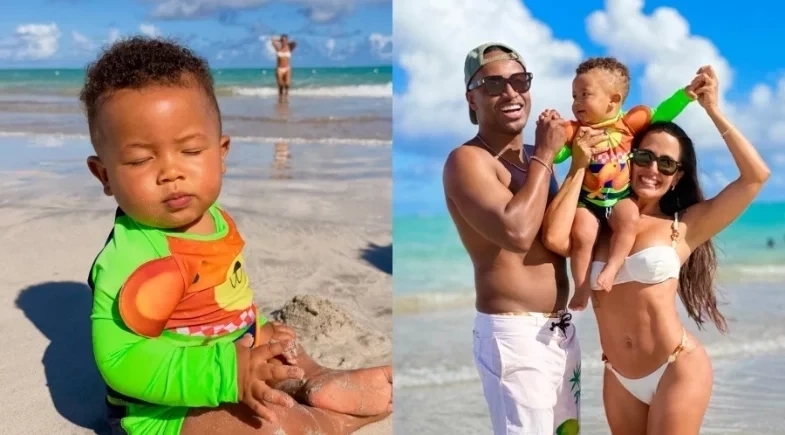 Carol Peixinho abre álbum de viagem em família com Thiaguinho e filho